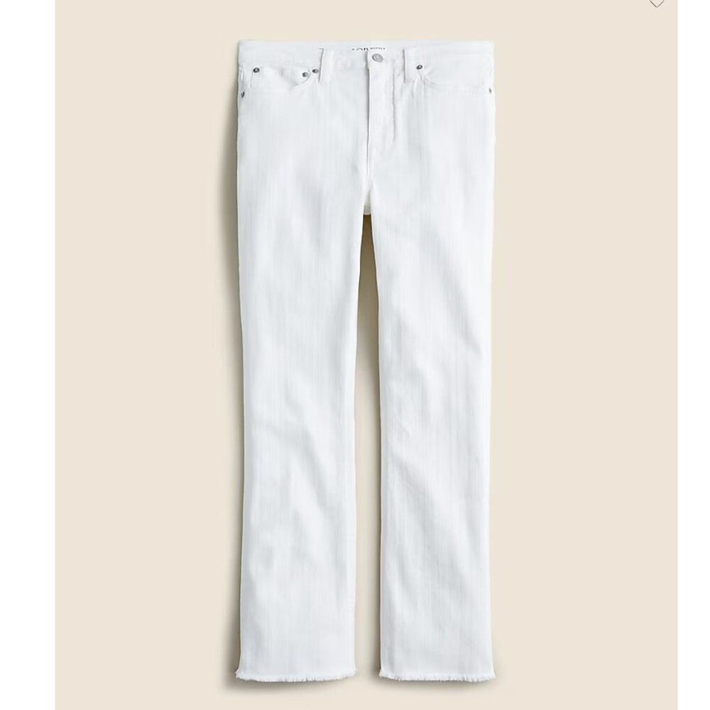 Jcrew 10" demi-boot crop jean in white wash - NWT | sz 25